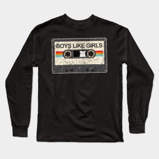 Boys Like Girls kurniamarga vintage cassette tape Long Sleeve T-Shirt